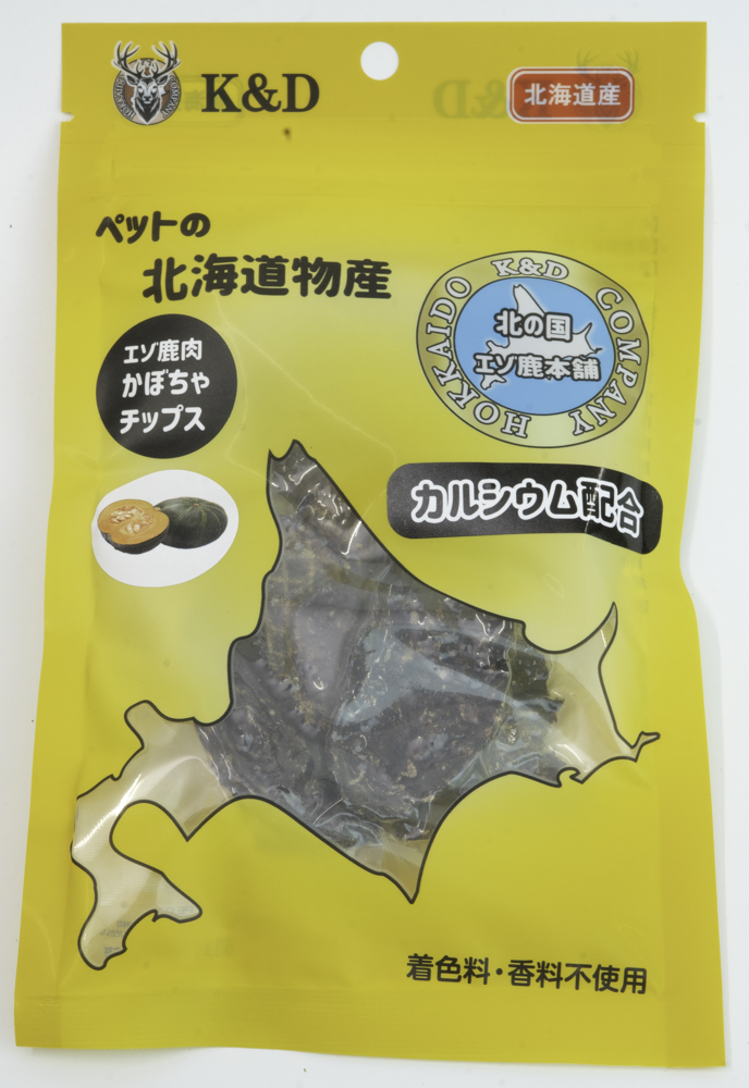 エゾ鹿肉かぼちゃチップス（カルシウム入）の画像