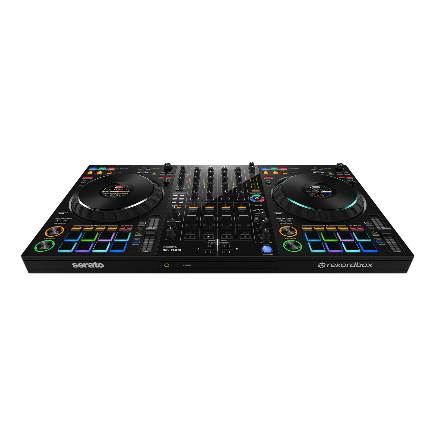 PioneerDJ 4CH DJコントローラー DDJ-FLX10 + ヘッドホン ATH-S100 セットの画像