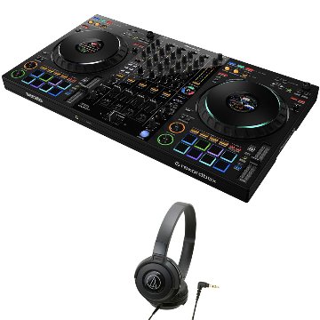 PioneerDJ 4CH DJコントローラー DDJ-FLX10 + ヘッドホン ATH-S100 セットの画像