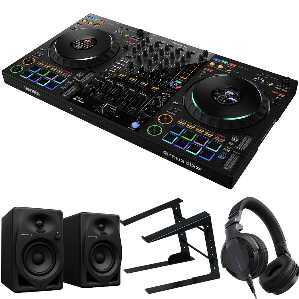 PioneerDJ DDJ-FLX10 + ヘッドホン HDJ-CUE1 + PCスタンド +