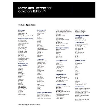 Native Instruments KOMPLETE 15 COLLECTORS EDITION《メール納品・ダウンロード版》の画像