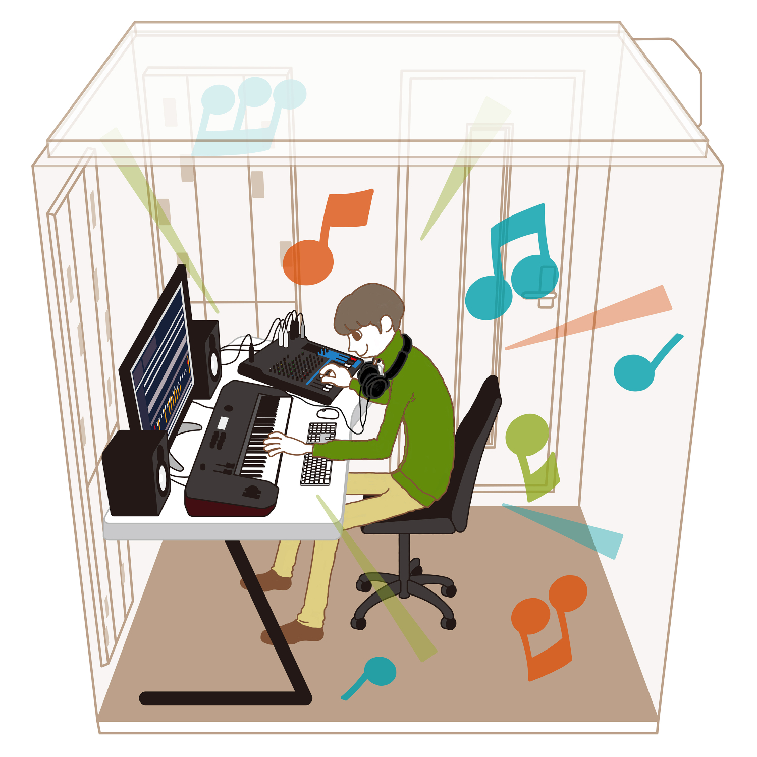 【納品エリア指定商品】ヤマハ防音室 アビテックス セフィーネNS 1.5畳 ボックスタイプ AMD15シリーズの画像