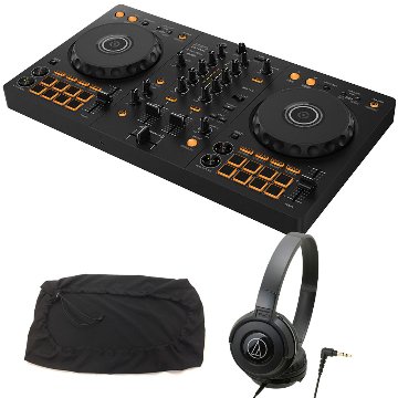 PioneerDJ DJコントローラー DDJ-FLX4 + ヘッドホン ATH-S100 + ダストカバー セット 【DDJ-400後続機種】の画像