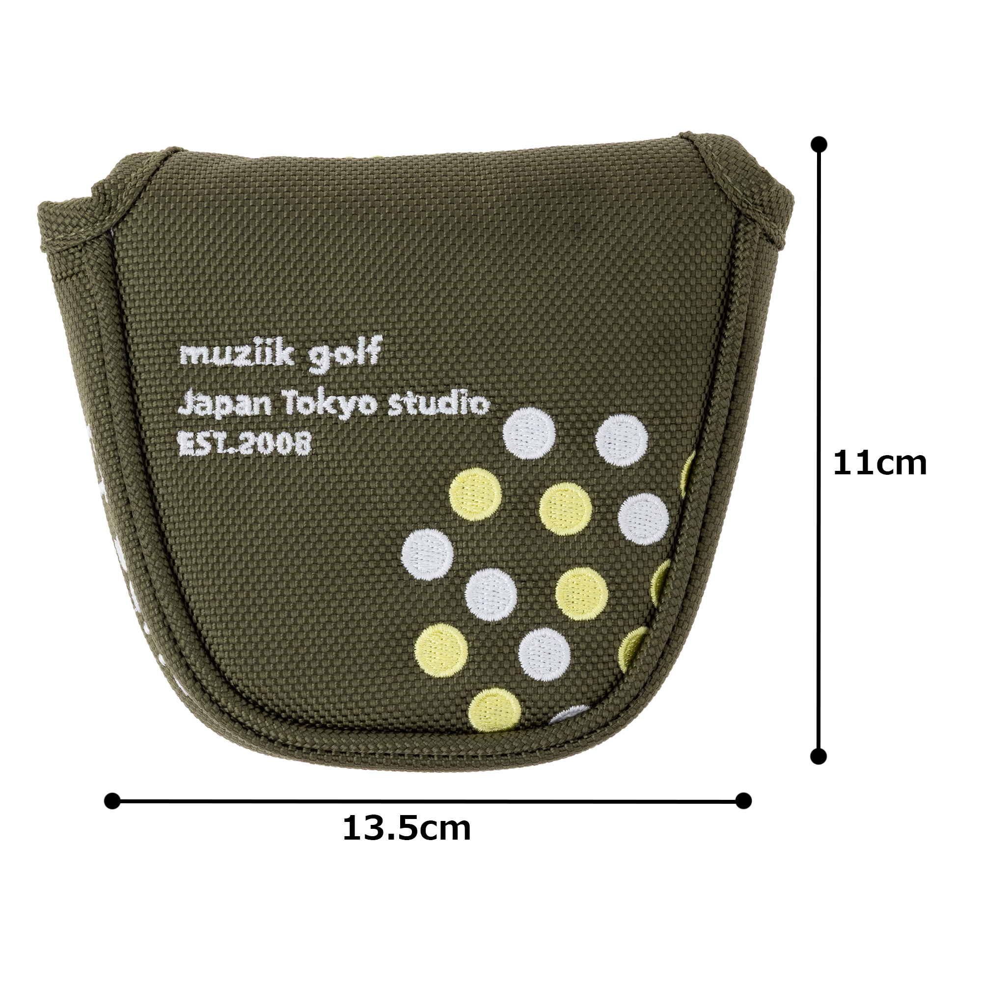 Putter Cover Ballistic Nylon ダブル磁石 オリーブ色の画像