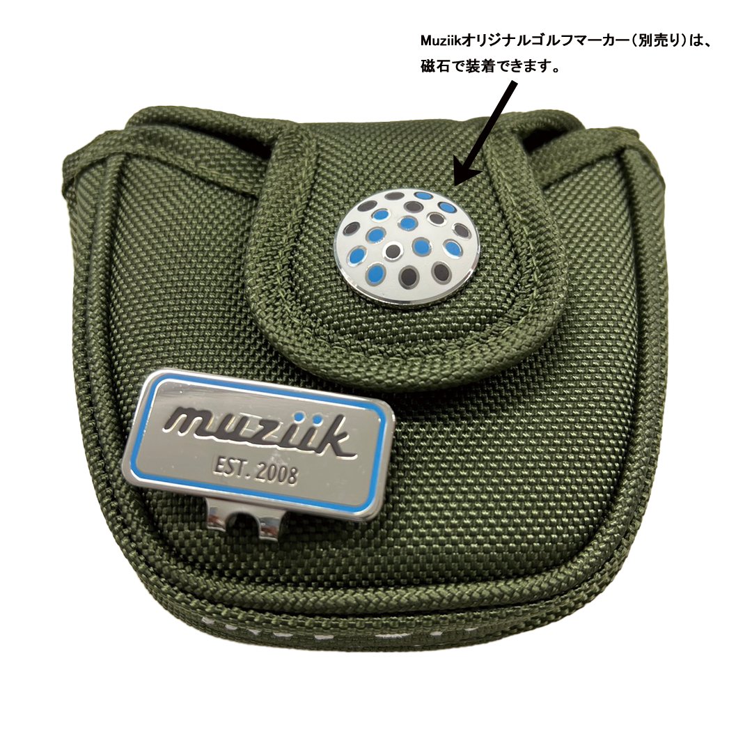 Putter Cover Ballistic Nylon ダブル磁石 オリーブ色の画像
