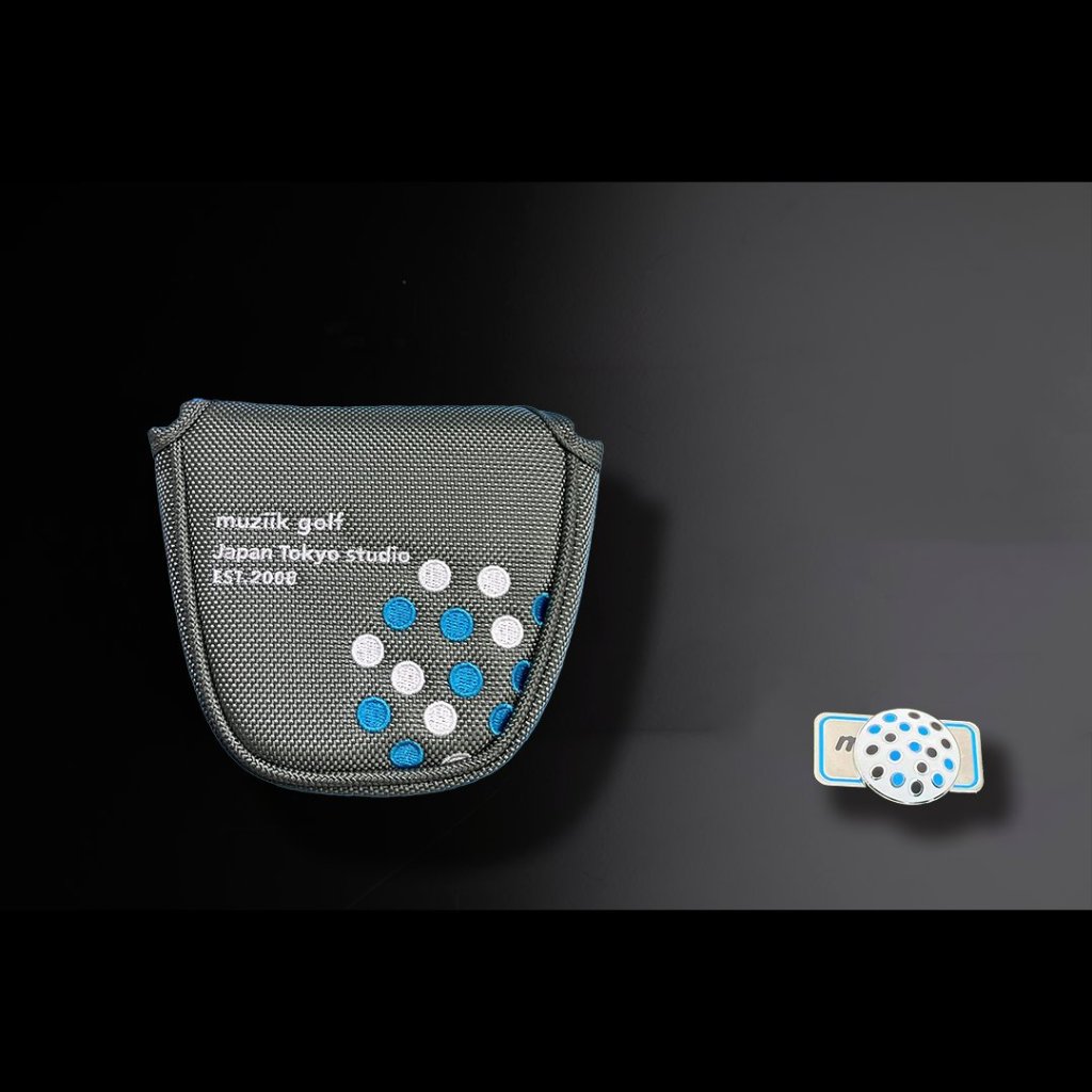 Putter Cover Ballistic Nylon ダブル磁石 ドーム型ゴルフマーカー付きの画像