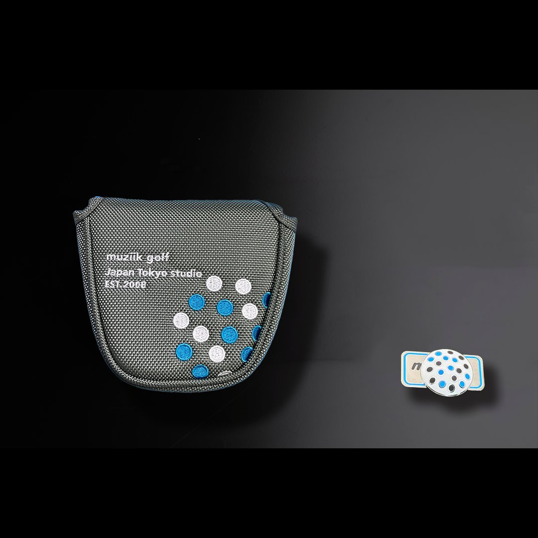 Putter Cover Ballistic Nylon ダブル磁石 ドーム型ゴルフマーカー付きの画像