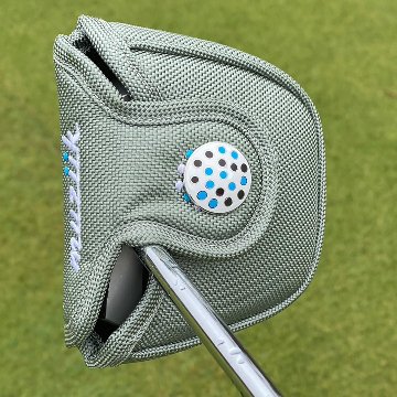 Putter Cover Ballistic Nylon ダブル磁石 ドーム型ゴルフマーカー付きの画像