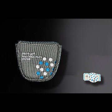 Putter Cover Ballistic Nylon ダブル磁石 ドーム型ゴルフマーカー付きの画像