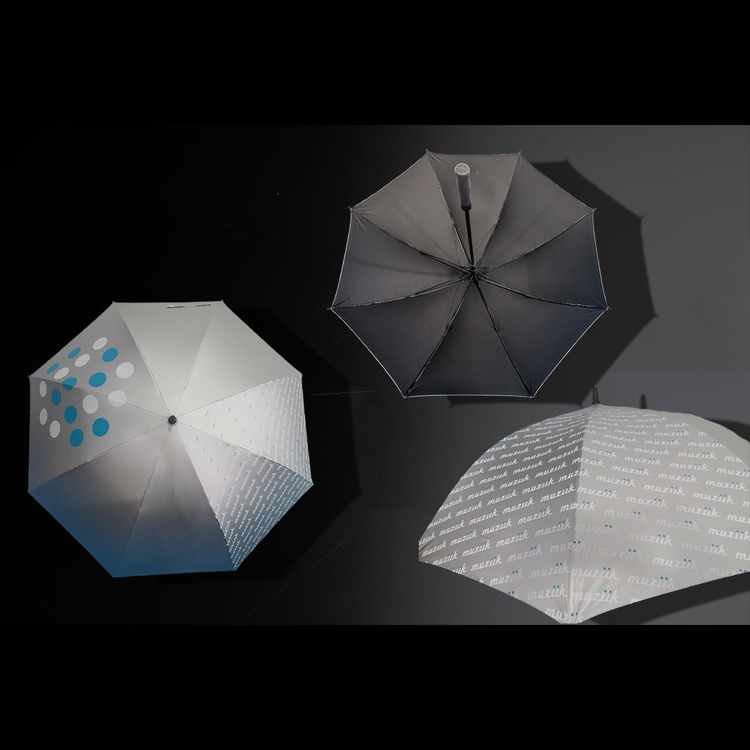 ムジーク　オリジナル晴雨兼用傘　all-weather umbrella　30インチ　ポーチ付きの画像