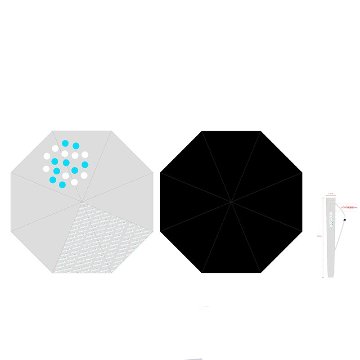 ムジーク　オリジナル晴雨兼用傘　all-weather umbrella　30インチ　ポーチ付き【予約販売７月末入荷予定】の画像