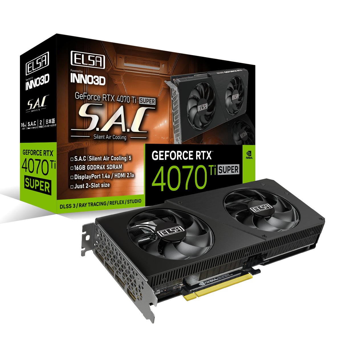 ELSA GeForce RTX 4070 Ti SUPER S.A.Cの画像