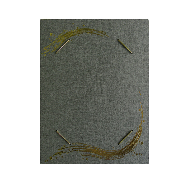 色紙掛け [京色紙掛 金彩] はがき用 濃灰（TC3-3）の画像