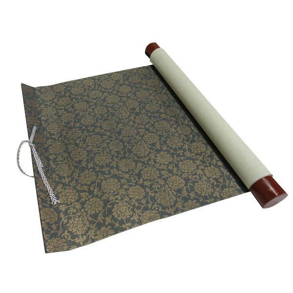 仮巻 [No.3 紺] 緞子 八ツ切判の画像