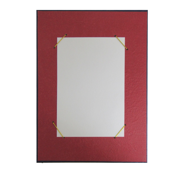 はがき掛 [かおり] 赤 縦横・立て掛け兼用の画像