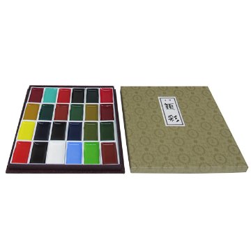 吉祥 [顔彩絵具] 24色 布箱上製の画像