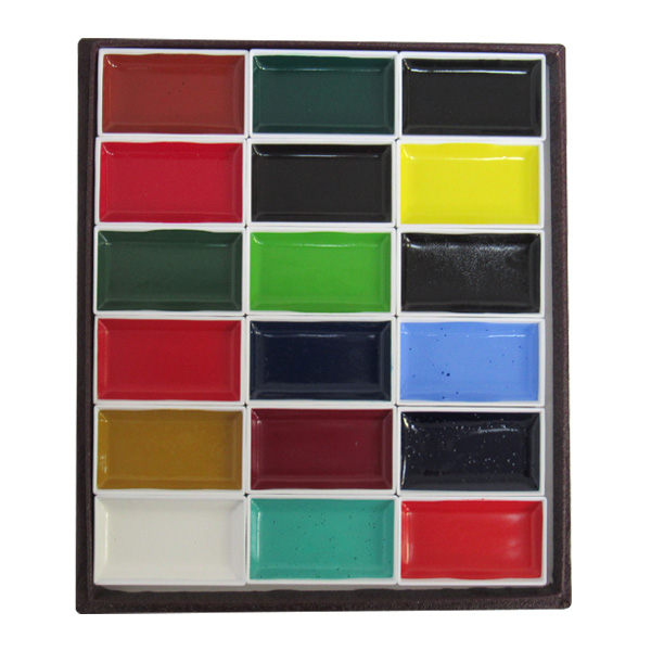 吉祥 [顔彩絵具] 18色 布箱上製の画像