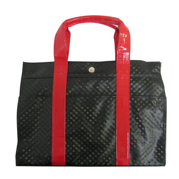 書道バッグ [墨汁屋さんからのミニトートバッグ]赤 中皿付きの画像