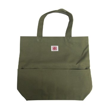 書道バッグ [ 倉敷帆布 トートバッグ ] F6 マスタード（中紺水色