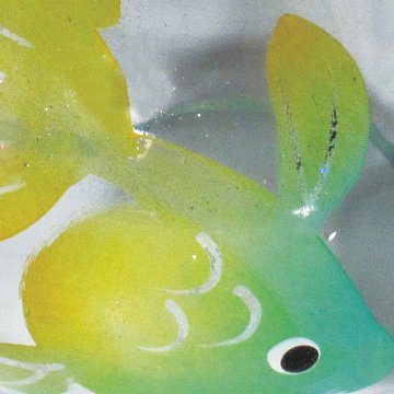 風鈴 ガラス風鈴 手作り風鈴 蒔絵仕上げ[ぎんやま風鈴]はごろも金魚の画像