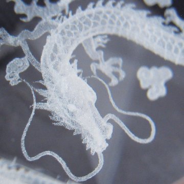 干支　クリスタル文鎮[辰]No.500(キューブ型)【限定販売】【在庫限り】の画像