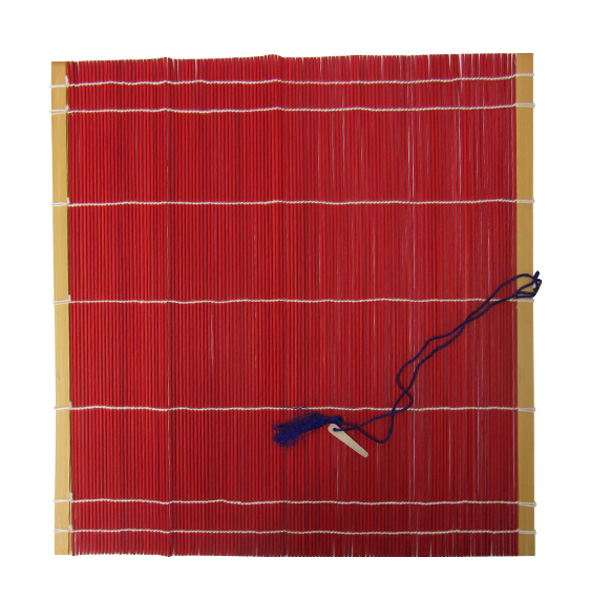 筆巻き 竹 33×33cm 赤 FUT-32の画像