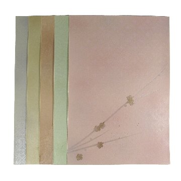 かな料紙 仮名料紙 料紙 [かがやき] タテ　半懐紙判 10枚の画像