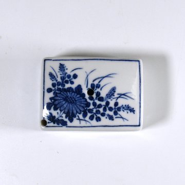 書道 水差し 水滴 菊角大　染付けの画像