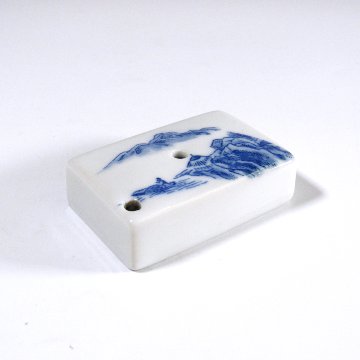 書道 水差し 水滴 山の絵(角)　の画像