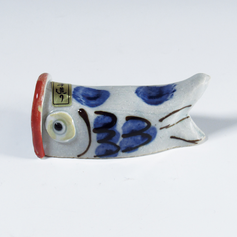 筆置き　鯉　瑠璃色　【現品限り】の画像