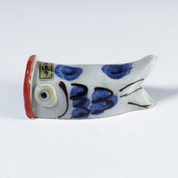 筆置き　鯉　瑠璃色　【現品限り】の画像