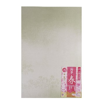 かな料紙 仮名料紙 料紙 [四季 春 2025] 半懐紙 細字用 冊=25枚【2026年7・8月西の日】の画像