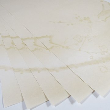 かな料紙 仮名料紙 料紙 [四季 春 2025] 半懐紙 細字用 冊=25枚【2026年7・8月西の日】の画像