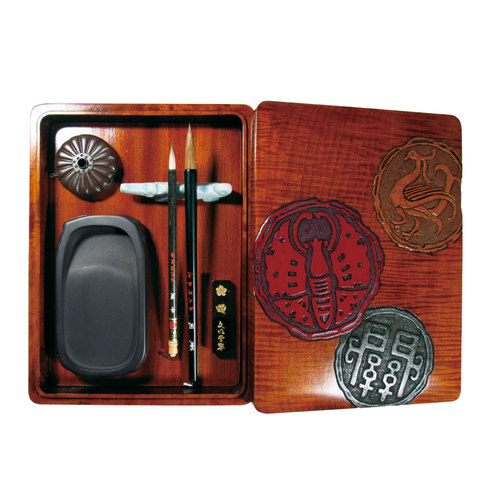 烏城彫　高級写経セット　(備前蝶・鳳凰・関） 書道セットの画像