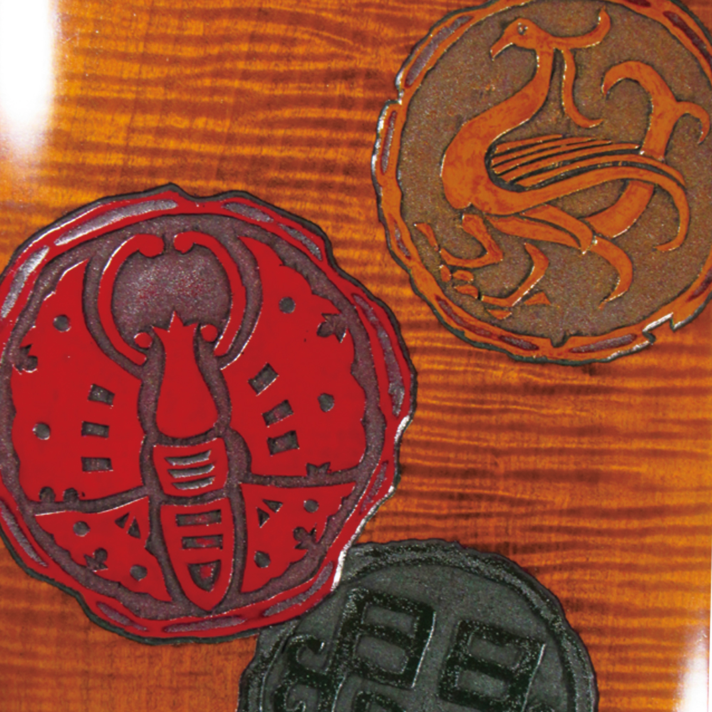 烏城彫　高級写経セット　(備前蝶・鳳凰・関） 書道セットの画像