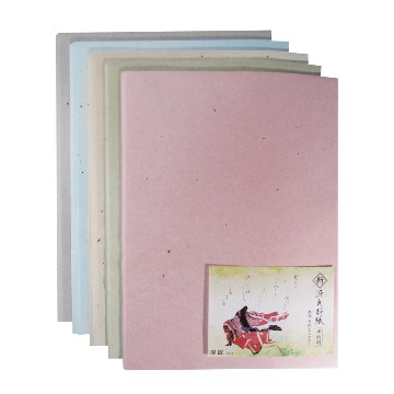 かな料紙 仮名料紙 料紙 [新 源氏紙] 半紙判 5色　冊=100枚の画像