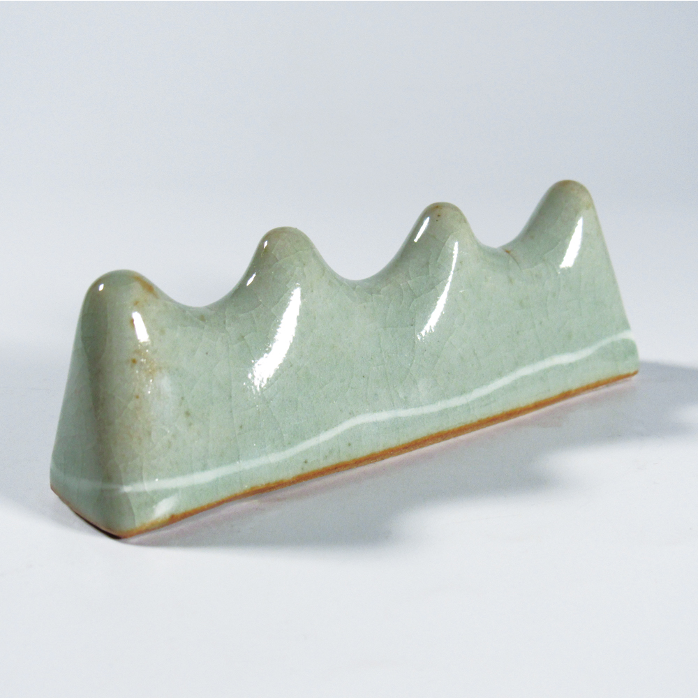 筆置き　緑磁　【現品限り】の画像
