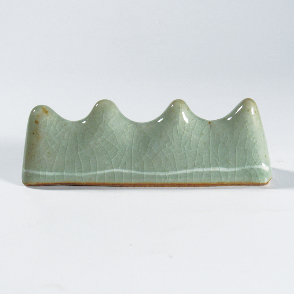 筆置き　緑磁　【現品限り】の画像