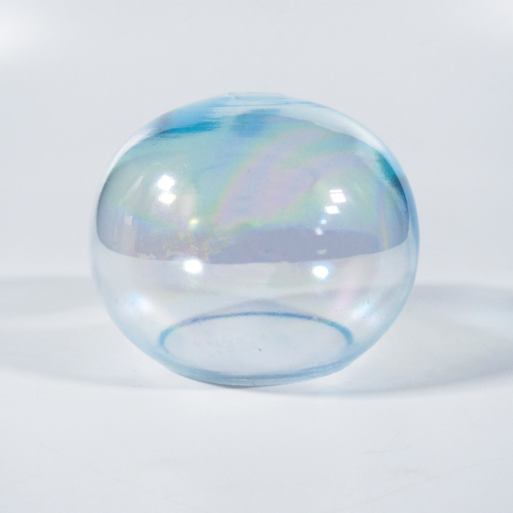 風鈴 ガラス風鈴 手作り風鈴 蒔絵仕上げ[パール風鈴] ブルー R-329 の画像