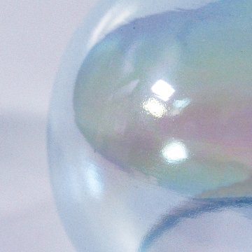 風鈴 ガラス風鈴 手作り風鈴 蒔絵仕上げ[パール風鈴] ブルー R-329 の画像