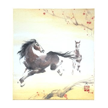 色紙 馬 午年 干支色紙[藤原六間堂]No.1 2026年　令和8年の画像