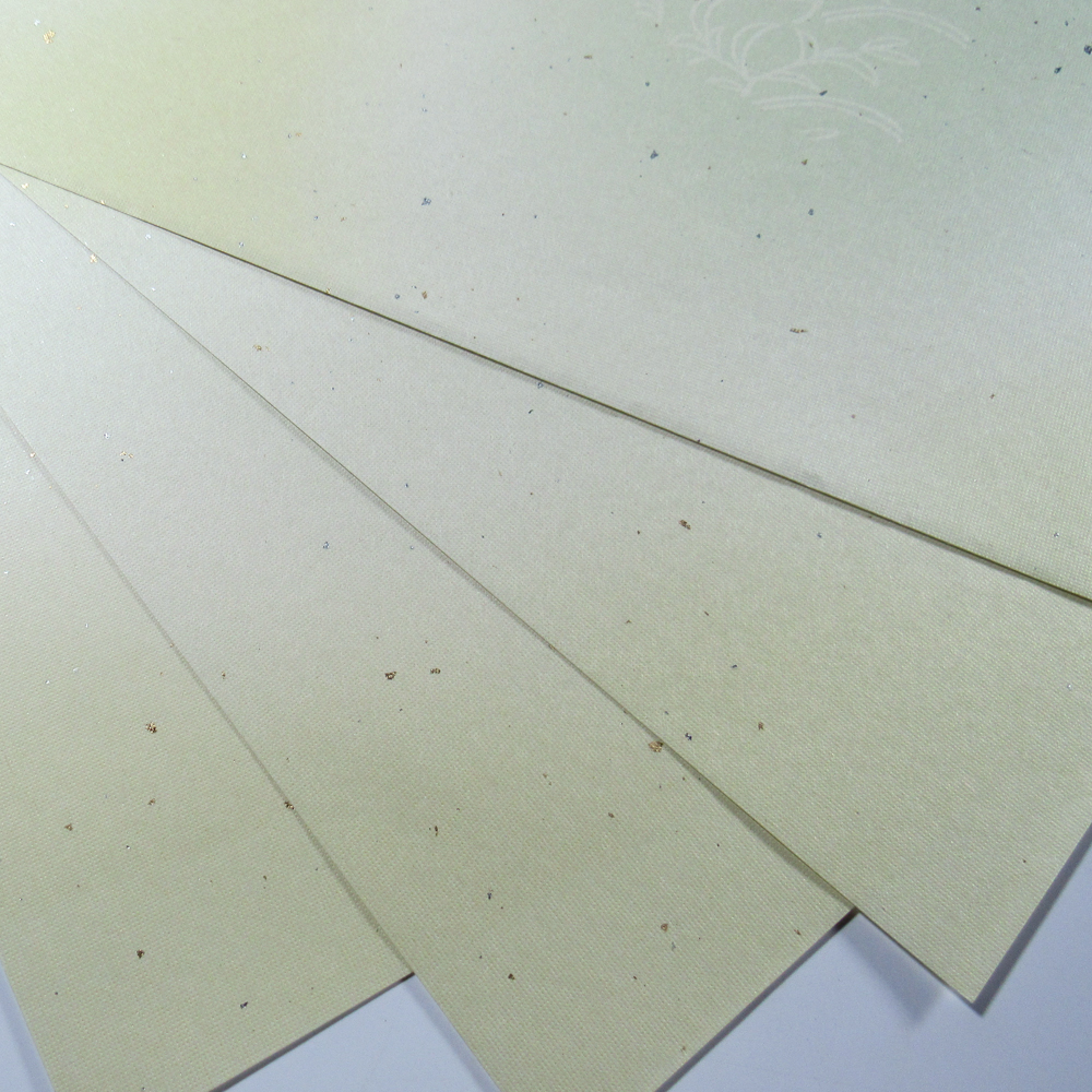 料紙 [草笛] 全懐紙判 冊=25枚　細字かな　中字かな　絹目加工の画像