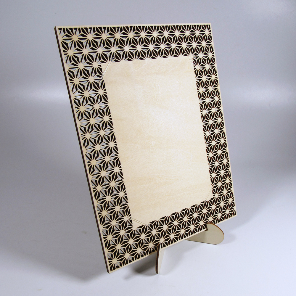 組子調はがき掛 はがき立 [角] 麻の葉の画像