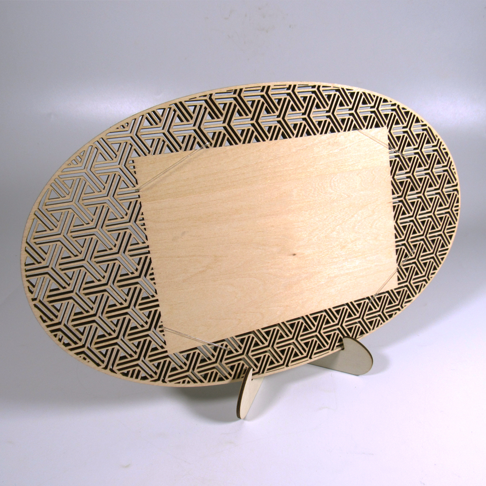 はがき はがき掛け 組子調はがき掛 はがき立 [楕円] 組亀甲 はがき掛 葉書 ハガキの画像