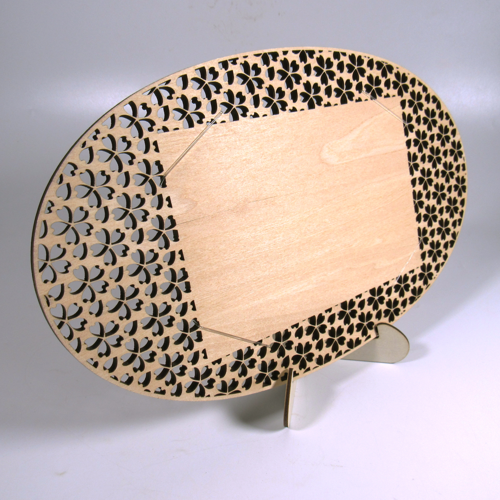 はがき はがき掛け 組子調はがき掛 はがき立 [楕円] さくら はがき掛 葉書 ハガキの画像