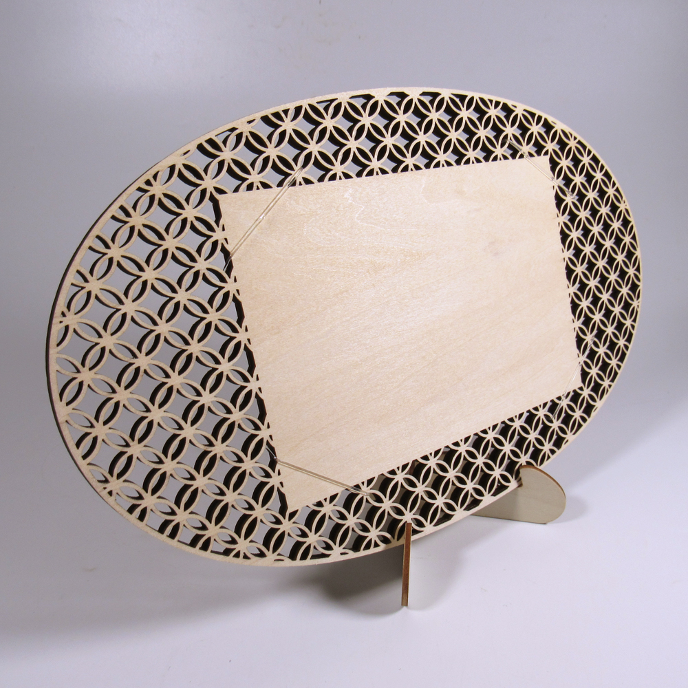 はがき はがき掛け 組子調はがき掛 はがき立 [楕円] 七宝 はがき掛 葉書 ハガキの画像