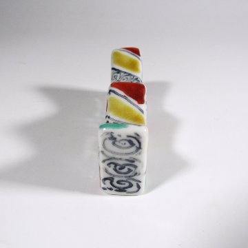 筆置 筆架 箸置 天啓文様筆架(大)【瑛生】手造り 手作り 九谷焼【九谷美陶園】の画像