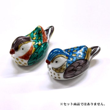 筆置 筆架 箸置 おしどり形(赤)【瑛生】手造り 手作り 九谷焼【九谷美陶園】の画像