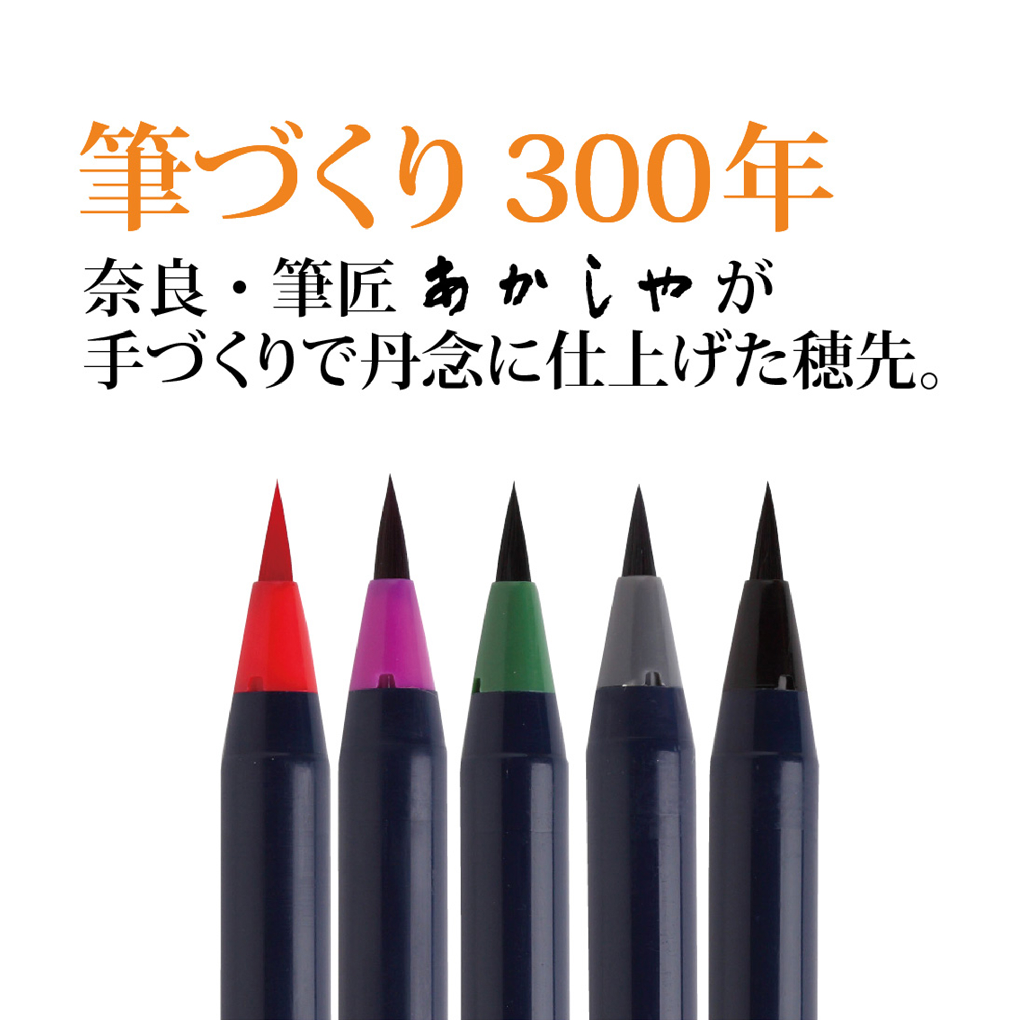 水彩 水彩毛筆「彩」冬を描く５色セット ふゆ huyu CA200-5VDの画像