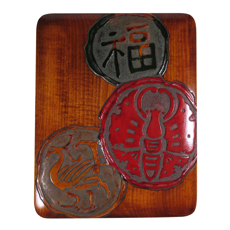 烏城彫　高級書道セット（備前蝶・鳳凰・福）の画像